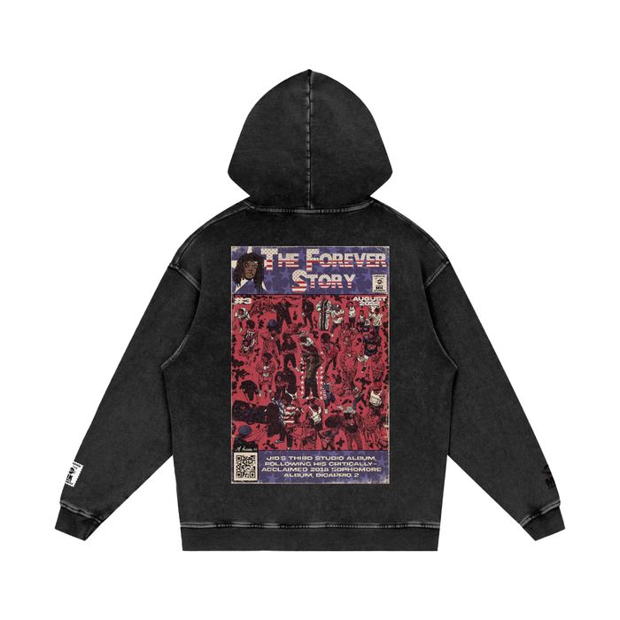 The Forever Story - Snow Washed Loose Cotton Hoodie