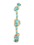 ThoozyPet 3-Knot Rope Dog Toy Orange / Teal 25"
