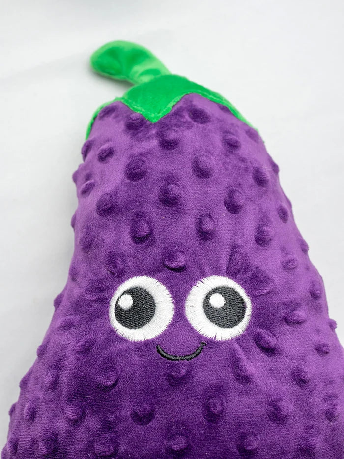 ThoozyPet Eggplant Plush Dog Toy 10"