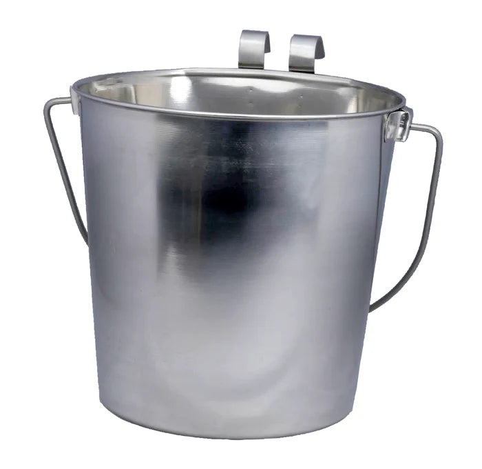 ThoozyPet Heavy Duty Flat Sided Pail with Two Hooks 4 Qt.