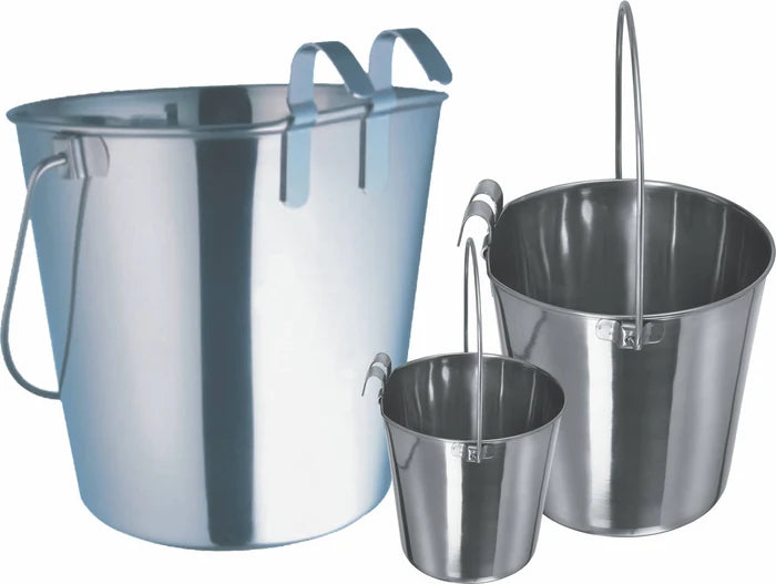 ThoozyPet Heavy Duty Flat Sided Pail with Two Hooks 4 Qt.