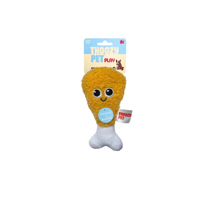 ThoozyPet Mighty Minis Fried Chicken Plush Dog Toy