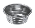 ThoozyPet Standard Feeding Dishes with Silver Stripe 1 Qt.
