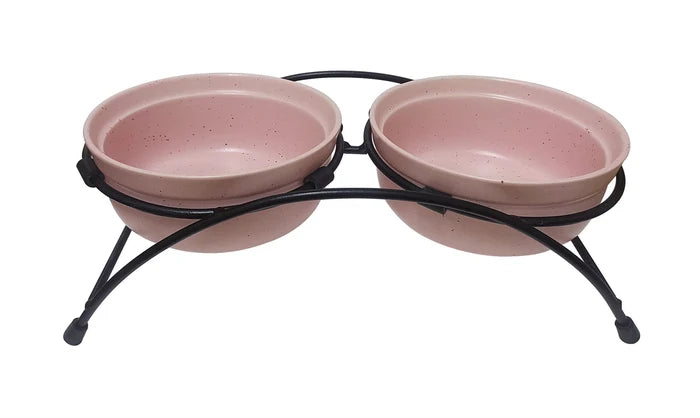 ThoozyPet Stoneware Pet Double Diner Pink 10 oz