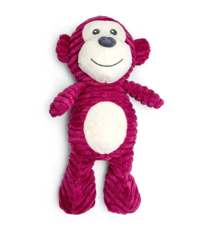 ThoozyPet Tuff & Cuddly Monkey Plush Dog Toy 12.5"