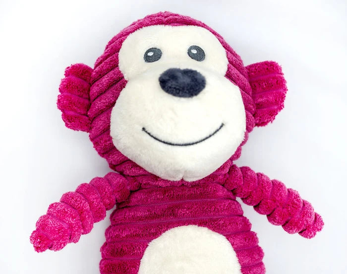 ThoozyPet Tuff & Cuddly Monkey Plush Dog Toy 12.5"