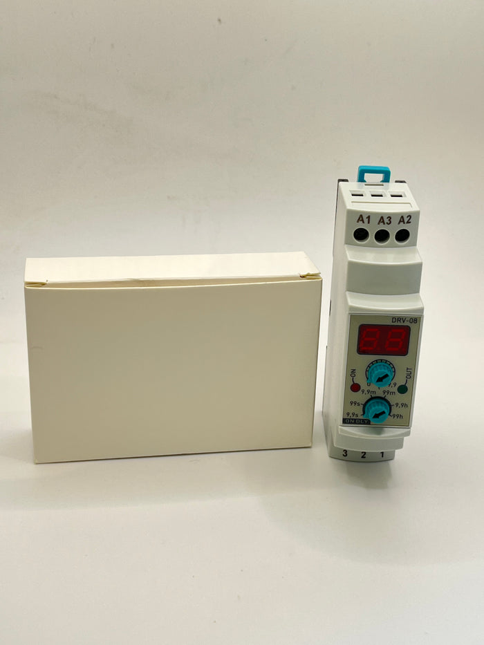 Time Relay DRV-08 – DIN Rail Multi-Function Timer Relay for Industrial Timing & Control Applications