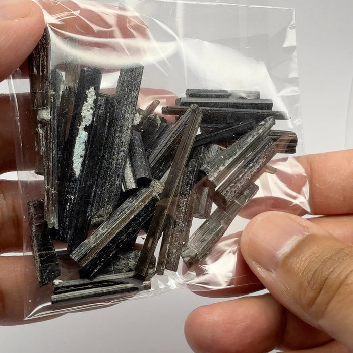 Tourmaline crystals bag, many transparent crystals here, Mwajanga, Tanzania, Untreated Unheated