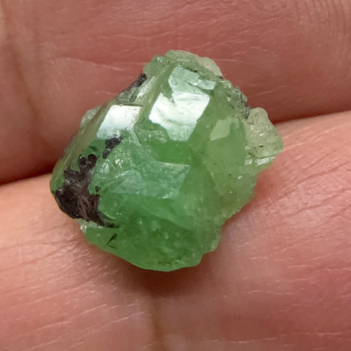 Tsavorite Crystal on Matrix. 6.87ct, Merelani. Tanzania, Untreated Unheated