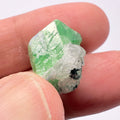 Tsavorite Crystal with bits of Tanzanite on it, 23.41ct, Merelani, Tanzania, Untreated Unheated