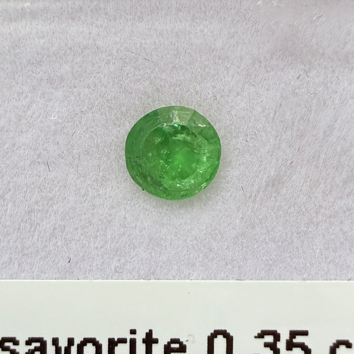 Tsavorite Garnet, 0.35ct, Kenya, Unheated Untreated, native cut.