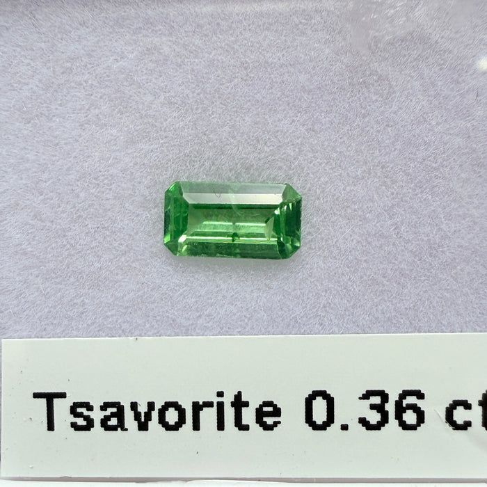 Tsavorite Garnet, 0.36ct, Kenya, Unheated Untreated, native cut.
