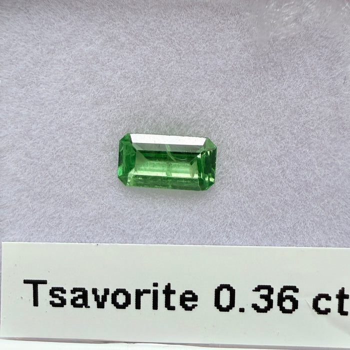 Tsavorite Garnet, 0.36ct, Kenya, Unheated Untreated, native cut.