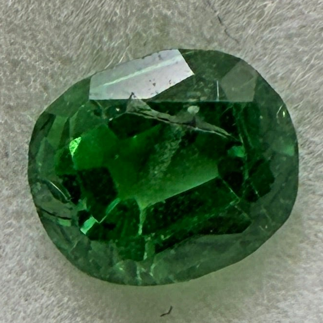 Tsavorite Garnet, 0.53ct, Kenya, Unheated Untreated, native cut.