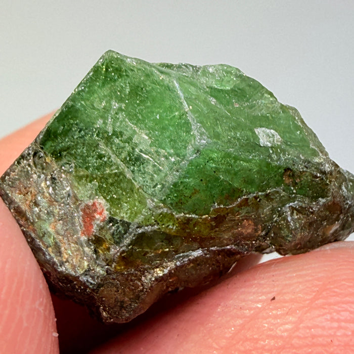 Tsavorite Garnet Crystal, 22.37ct, Merelani, Tanzania, Untreated Unheated