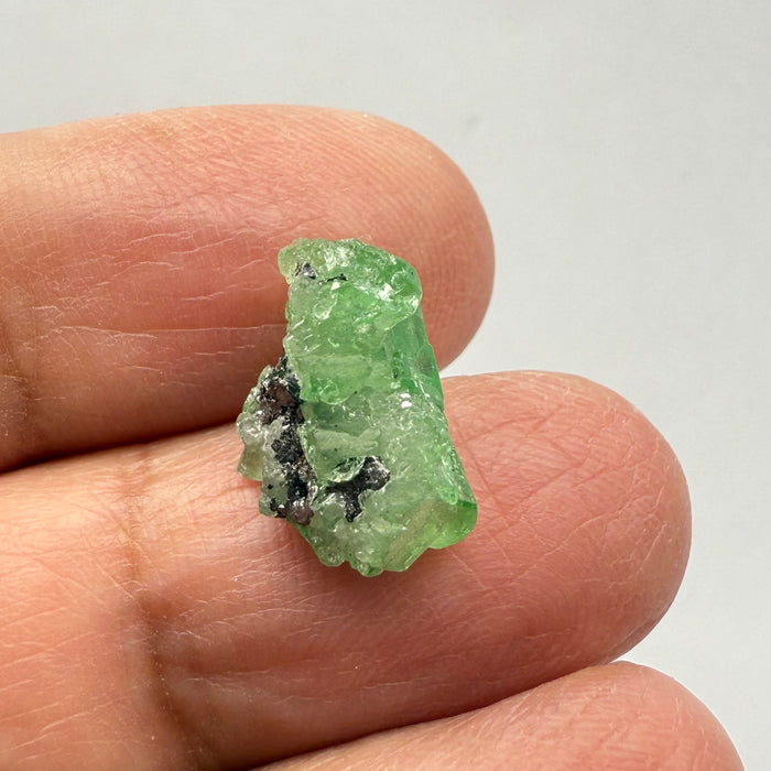 Tsavorite Garnet Crystal, 8.06ct, Merelani, Tanzania, Untreated Unheated