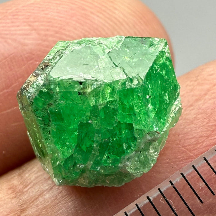 Tsavorite Garnet Crystal on Matrix, 10.89ct, Merelani, Tanzania, Untreated Unheated