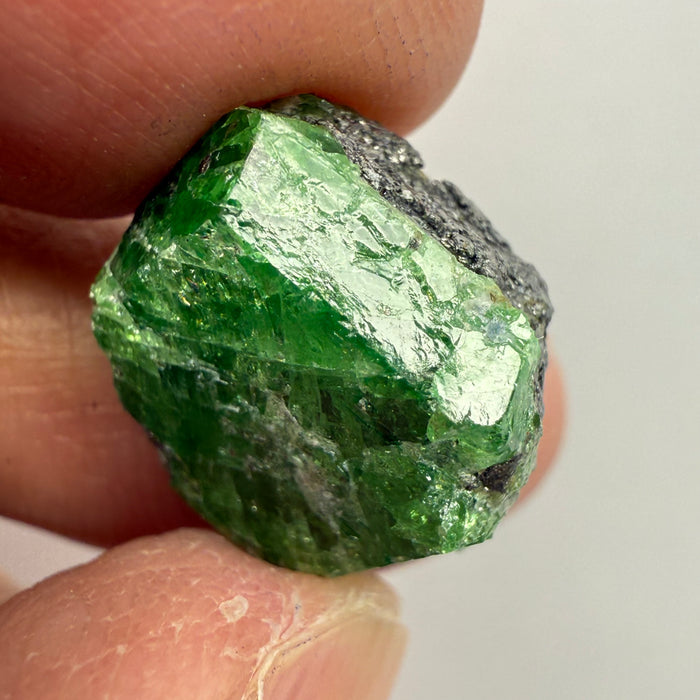 Tsavorite Garnet Crystal on Matrix, 19.97ct, Merelani, Tanzania, Untreated Unheated