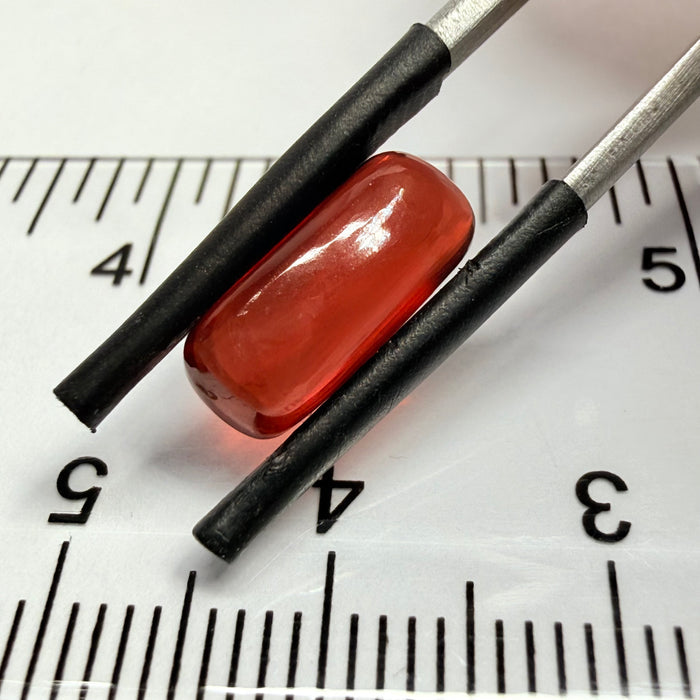 Umba Garnet Cabochon, 4.51ct, Tanzania, Untreated Unheated, looks like a polished pebble