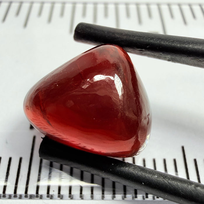 Umba Garnet Cabochon, 8.48ct, Tanzania, Untreated Unheated, looks like a polished pebble