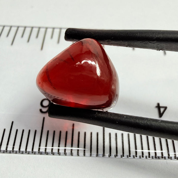 Umba Garnet Cabochon, 8.48ct, Tanzania, Untreated Unheated, looks like a polished pebble