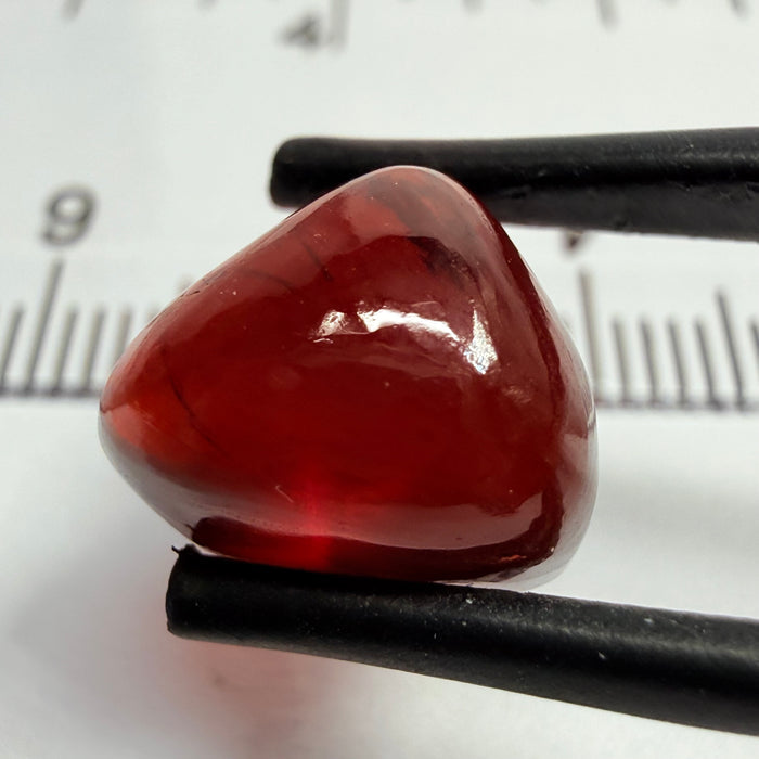Umba Garnet Cabochon, 8.48ct, Tanzania, Untreated Unheated, looks like a polished pebble