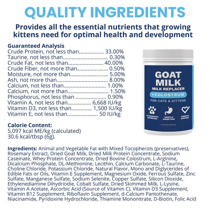 Under the Weather Milk Replacer w Colostrum & Goat - Kitten