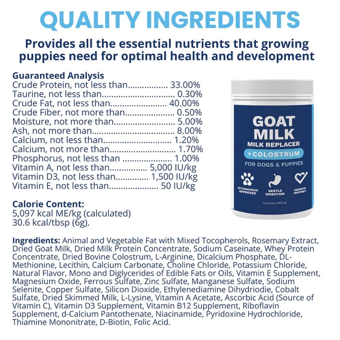Under the Weather Milk Replacer w/Colostrum & Goat - Puppy