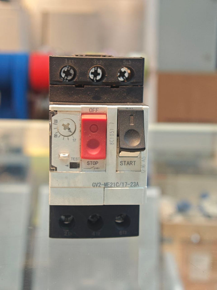 UNO Motor Circuit Breaker GV2 3P 0.1–0.16A Thermal Magnetic Screw Clamp