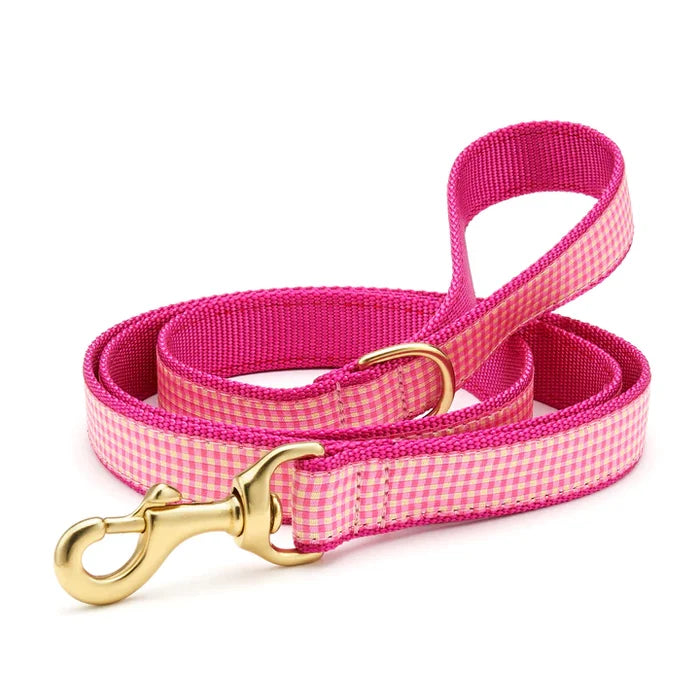 Up Country 5' Wide Pink Gingham Lead