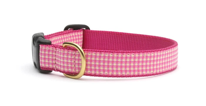 Up Country Pink Ginghams Collar SM Narrow