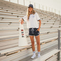 Varsity Navy Women's French Terry Varsity Shorts