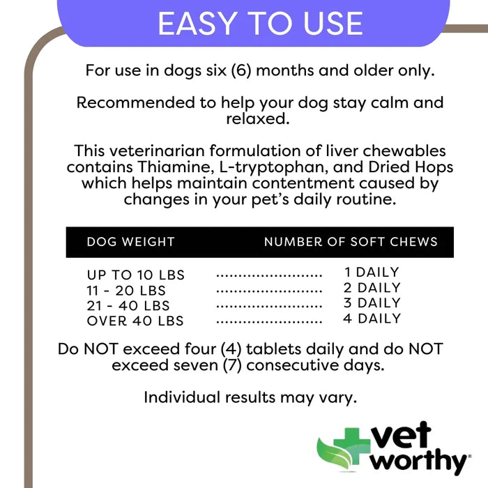 Vet Worthy Calming Soft Chews 60ct