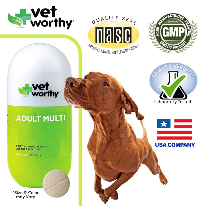 Vet Worthy Multi-Vitamins for Adult Soft Chews 60ct