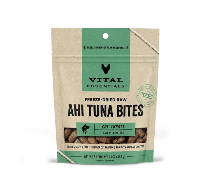 Vital Essentials® Freeze-Dried Ahi Tuna Bites Cat Treats, 1.1 oz