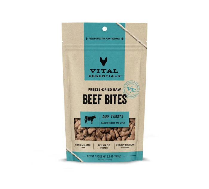 Vital Essentials® Freeze-Dried Beef Bites Dog Treats, 2.5 oz