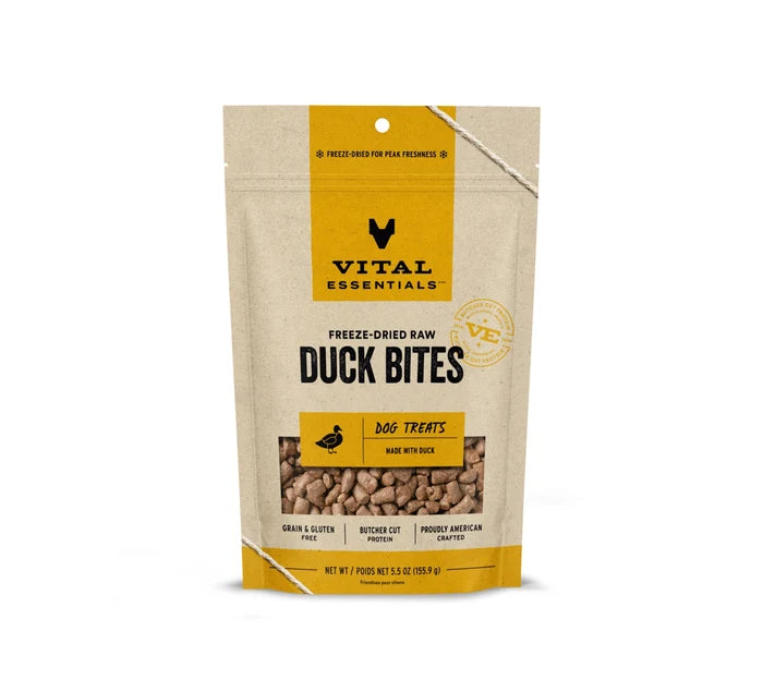 Vital Essentials® Freeze-Dried Duck Bites Dog Treats, 5.5 oz