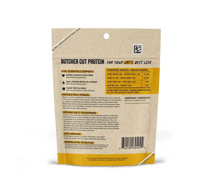 Vital Essentials® Freeze-Dried Duck Liver Cat Treats, 0.9 oz