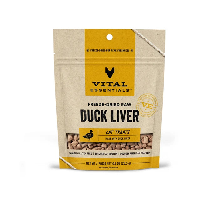 Vital Essentials® Freeze-Dried Duck Liver Cat Treats, 0.9 oz