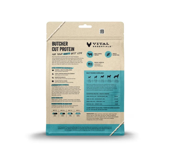 Vital Essentials® Freeze-Dried Raw Beef Entree Dog Food Nibs, 14 oz