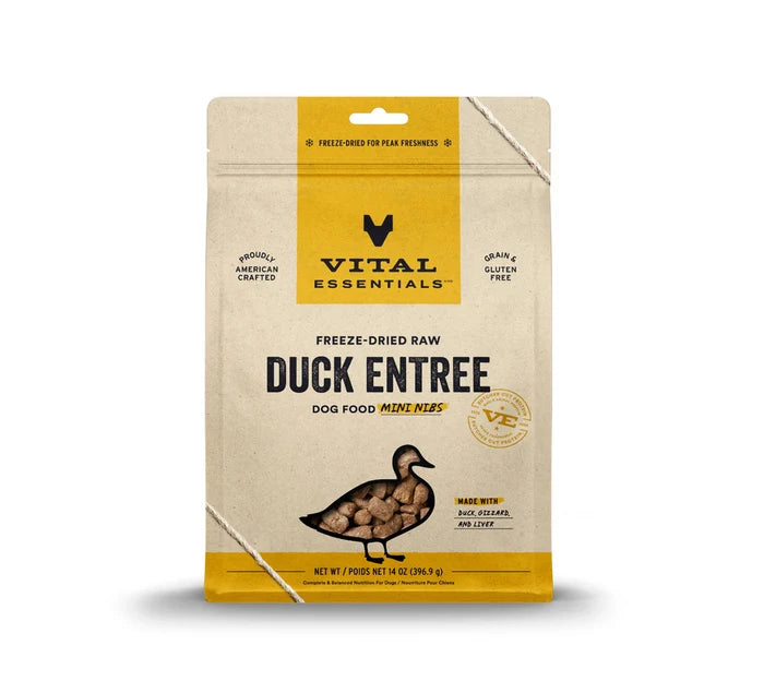 Vital Essentials® Freeze-Dried Raw Duck Entree Dog Food Mini Nibs, 14 oz