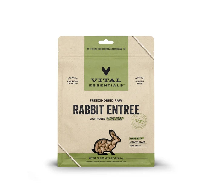 Vital Essentials® Freeze-Dried Raw Rabbit Entree Cat Food Mini Nibs, 8 oz