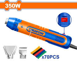 Wadfow 350W Dual-Temperature Heat Gun WHG2501 (230°C / 400°C) 180–250 L/min Includes Nozzles + 70 Shrink Tubes