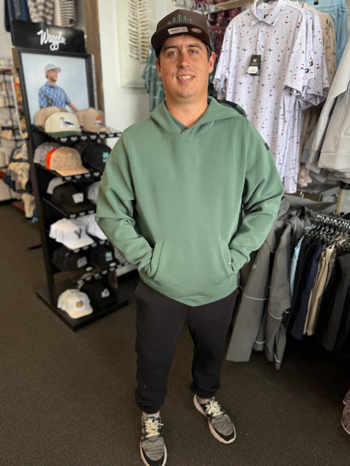 Waggle Men's Performance Hoodie - Moss