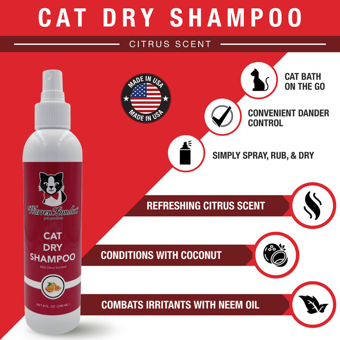 Warren London Cat Dry Shampoo Citrus 8oz