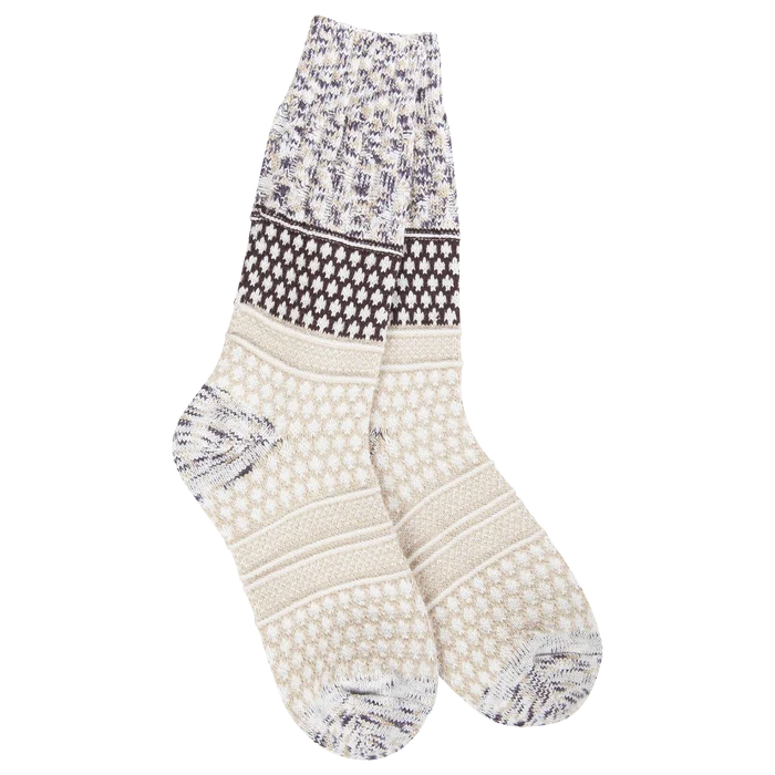 Weekend Gallery Textured Crew Socks - Cookie Dough Multi