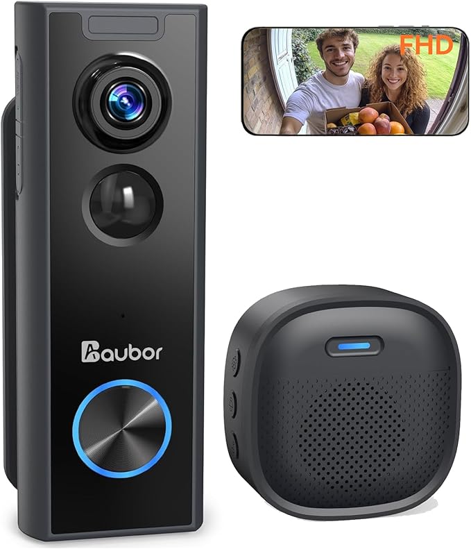 Wi-Fi Wireless Smart Doorbell – HD Video, Two-Way Talk & AI Motion Alerts