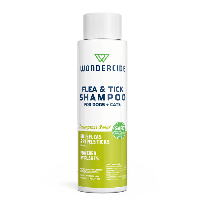 Wondercide Flea & Tick Liquid Shampoo Dogs + Cats Lemongrass 12oz