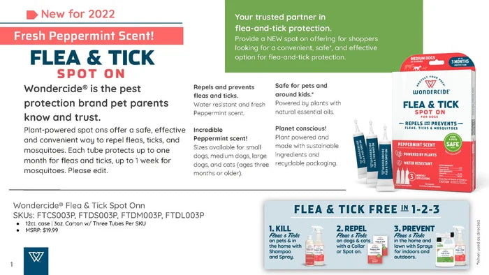 Wondercide Flea & Tick Spot On for Cats - Peppermint