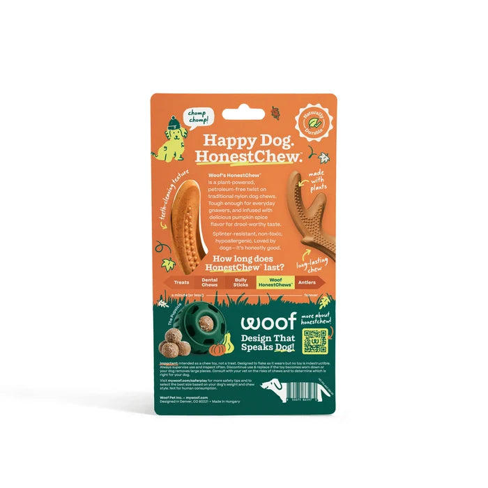 WOOF Pumpkin Spice Honest Chew Antler Small